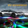 Auto Flexible Unterbodenbeleuchtung RGB Unterkarosserie Sound APP Steuerung Fernbedienung LED Neonlicht Atmosphärenlampe für Auto Dekoration 12V
