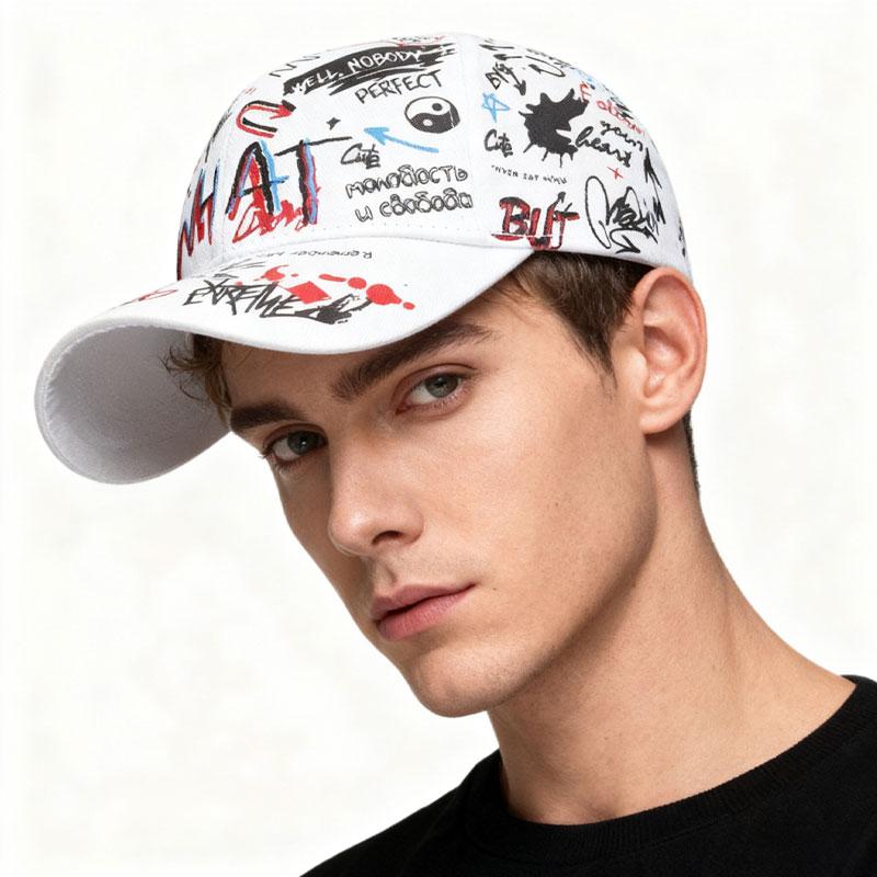 Graffiti Baseball Cap, Fashionable And Versatile Outdoor Sun Hat For Men And Women