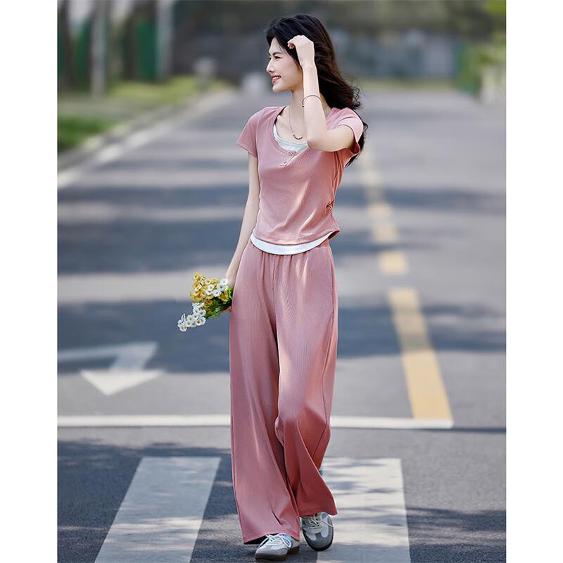 

Summer Color-block Casual Two-Piece Set 44
