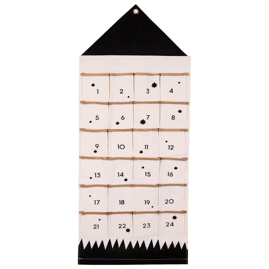 Weihnachts-Adventskalender aus Stoff mit Taschen 24 Tage Countdown-Kalender Wiederverwendbare Haushalts-Festdekorationen für Heimdeko