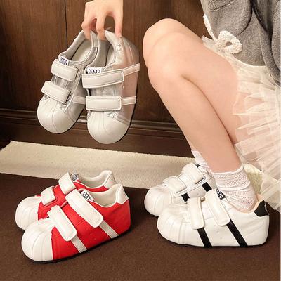 Design de nișă coajă cap interior înălțime creștere pantofi pâine femei noi toamnă versatil bandă velcro pantofi casual