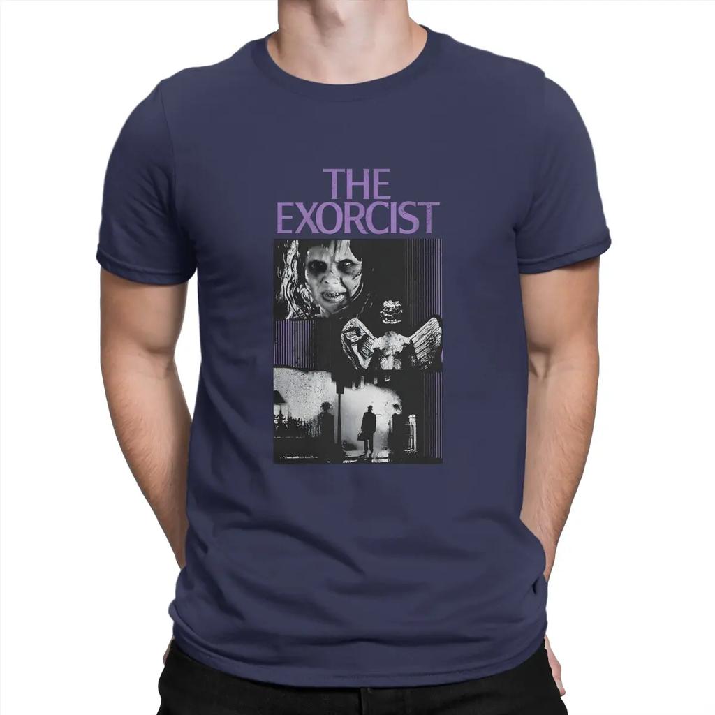 Afraid Man's TShirt T-The Exorcist Crewneck Tops Fabric T Shirt Funny Top Quality Birthday Gifts