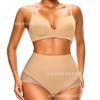 European and American explosive waist corset panties spot transparent mesh panties women's belly and hip sculpting panties