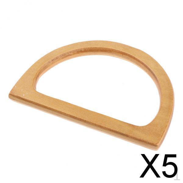 

5xДеревянная ручка-замена для сумки, кошелька, рамы, цвет дерева для DIY