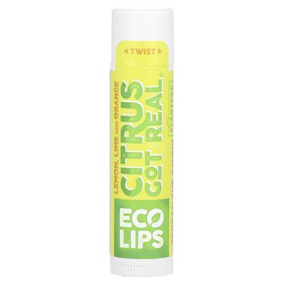 Eco Lips, Citrusový Bůh Pravý, Balzám na rty, Citron, Limetka & Pomeranč, 0,15 oz (4,25 g)