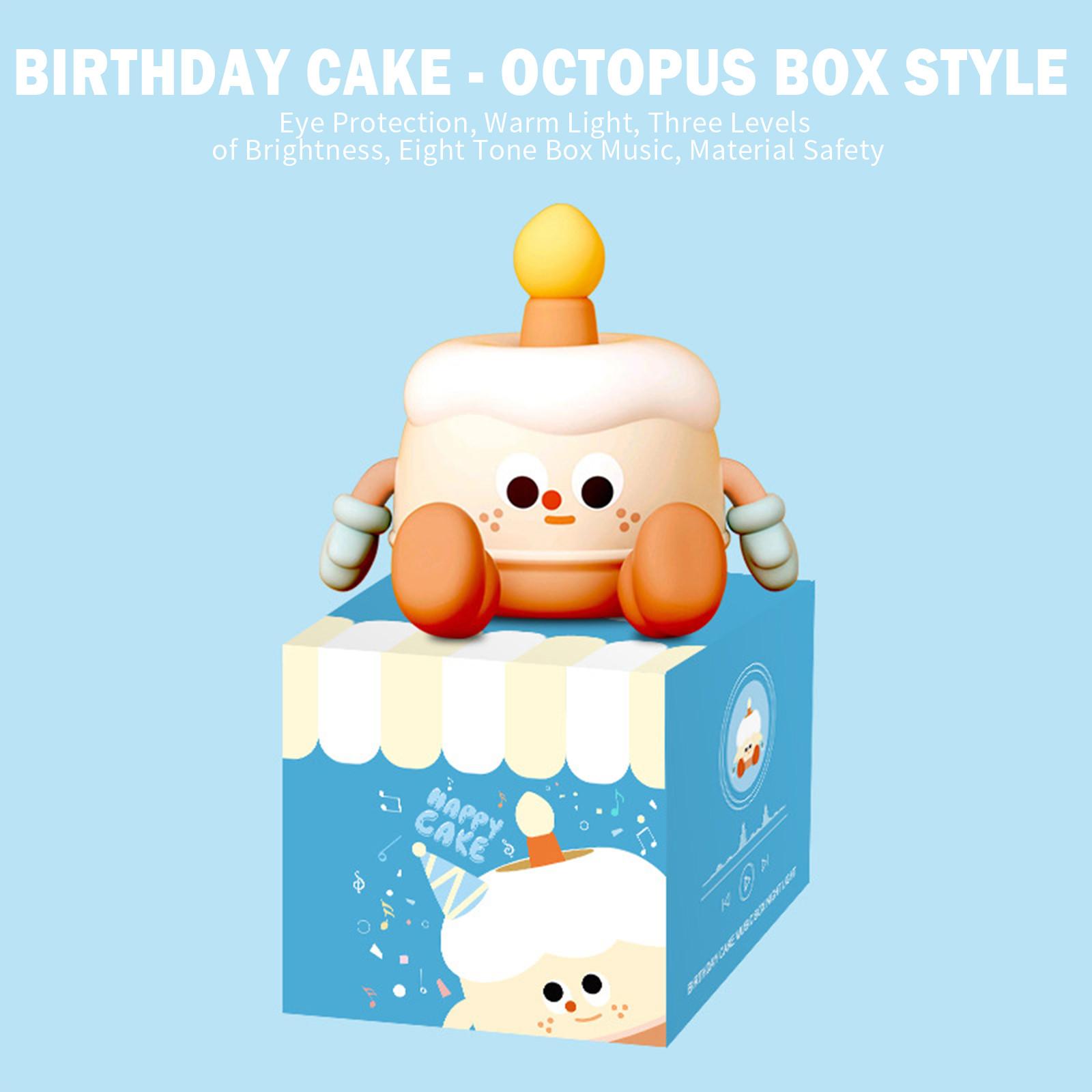 

Маленький ночник для торта ко дню рождения, прикроватный светильник для спальни, индукционный светильник, креативный подарок One Size