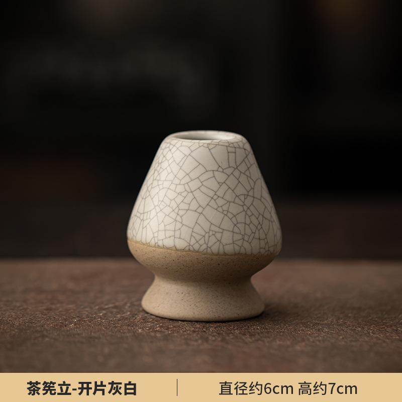 Ceramiczny uchwyt na zieloną herbatę Matcha Chasen Japoński stojak Miska Bambusowa Trzepaczka Młynek Szczotki Uchwyt na przybory do herbaty Zestawy naczyń do herbaty Akcesoria