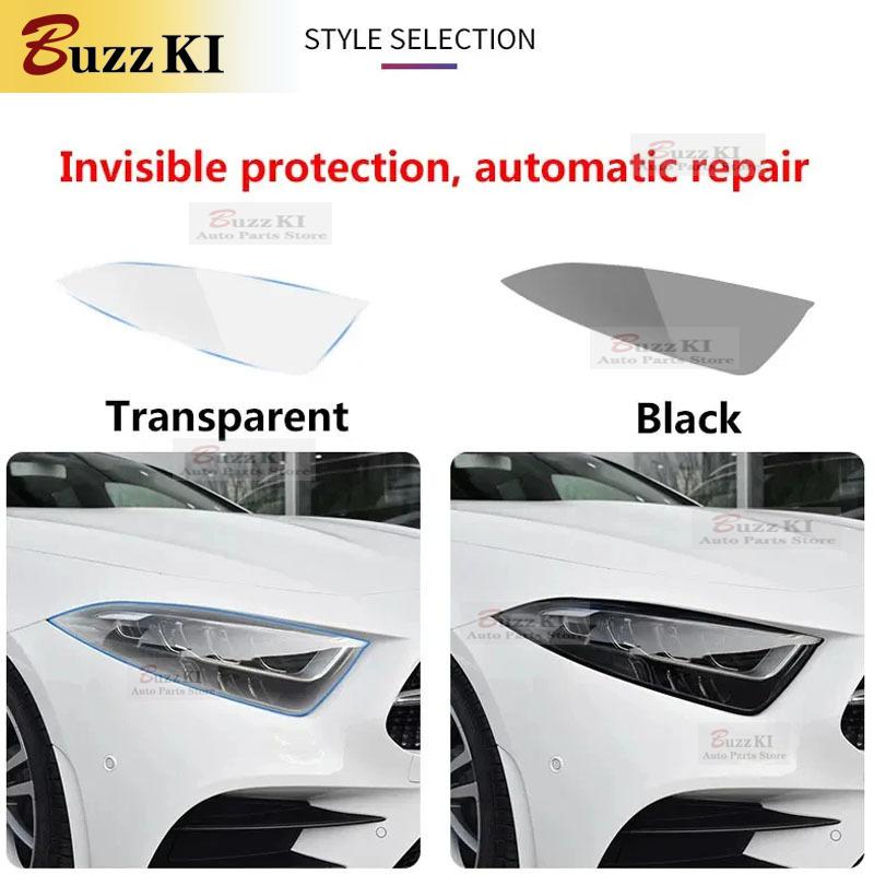 For Toyota Land Cruiser 2014- Accessories Car Headlight Protective Film Headlamp Restoration Transparent Black TPU Sticker