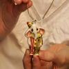 Animal Pendant Necklace With Heart Shape Design Copper Chain For Daily Casual Wear