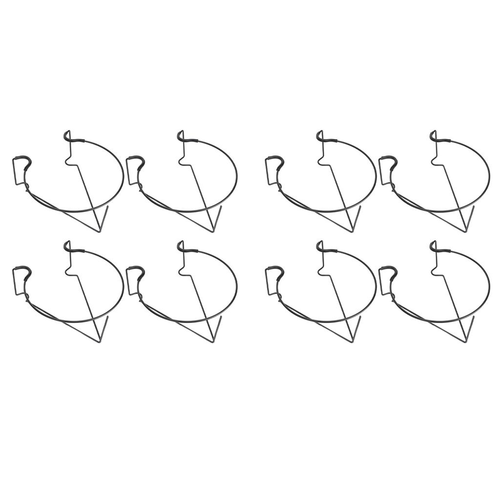 8pcs Railing Plant Pot Holder Iron Rack Floating Garden Flower Pot Stand Baskets Shelf for Outdoor