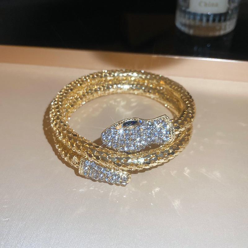 Minimalist Double-Layer Hollow Armlet: European & American Style, Exaggerated & Fashionable High-End Bracelet
