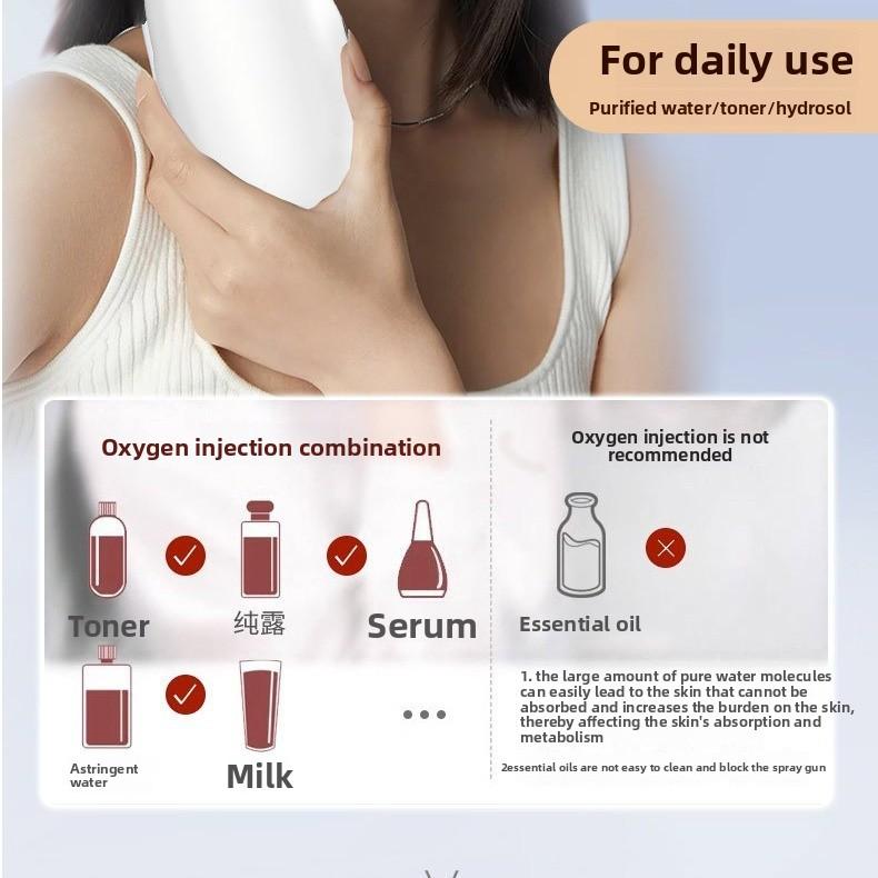 Household Portable Handheld Facial Blue Light Hydro Meter Deep Muscle Bottom Hydrating Serum Introduced Into High Pressure Oxygen Injection Meter