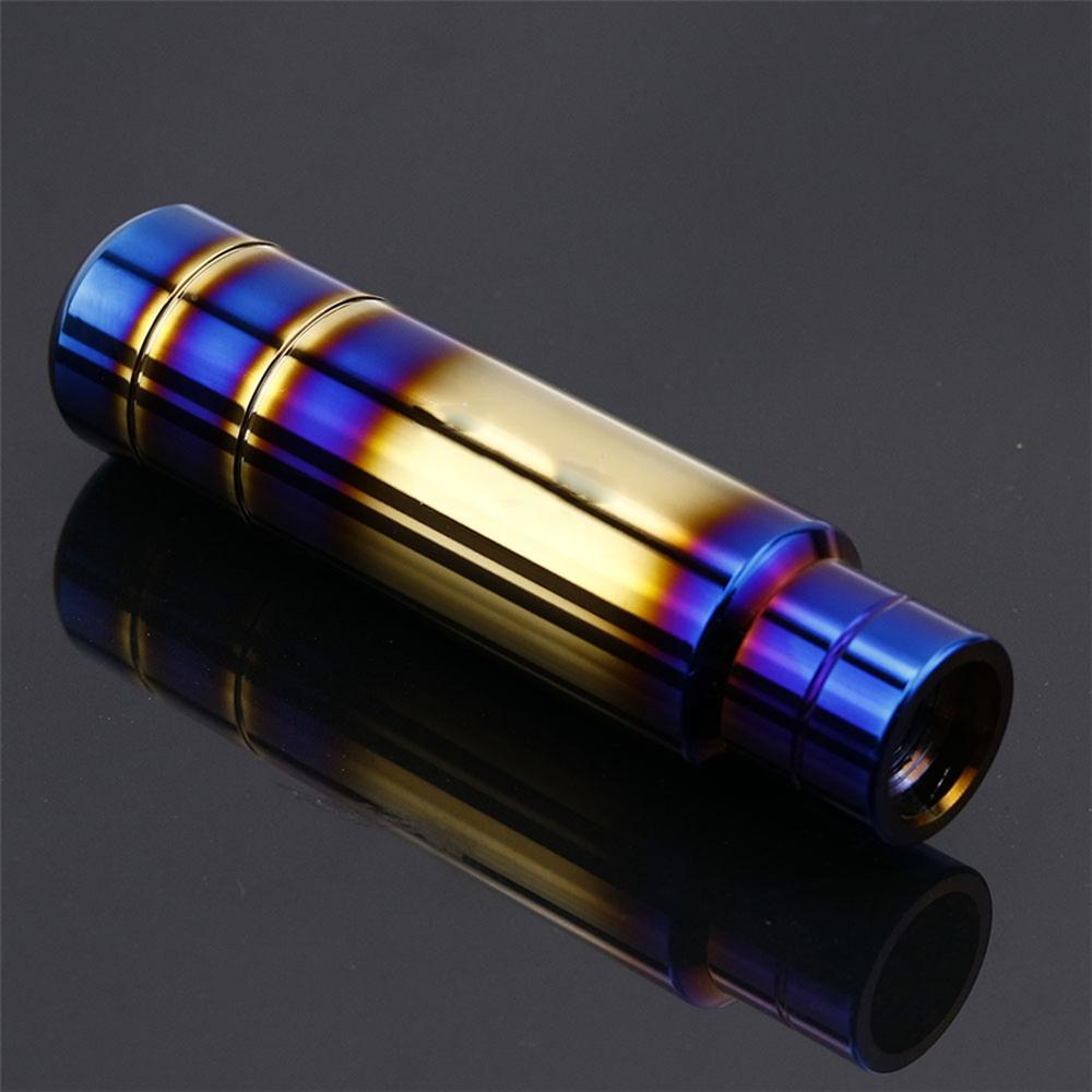 Aluminum Burnt Blue 13CM Car Gear Shift Knob Shifter Lever With 3Pcs Adapters