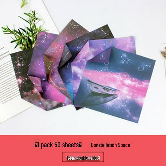 Starry Sky Origami Constellation Paper: Double-Sided Square Craft Sheets for Children's Colorful Projects
