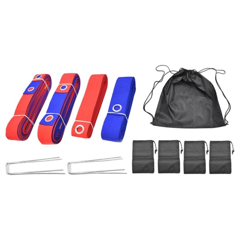 

Beach Volleyball Line Borderline Portable Line Marking Courts Marker with Ground Nails Volleyball Boundaries Line синій/червоний