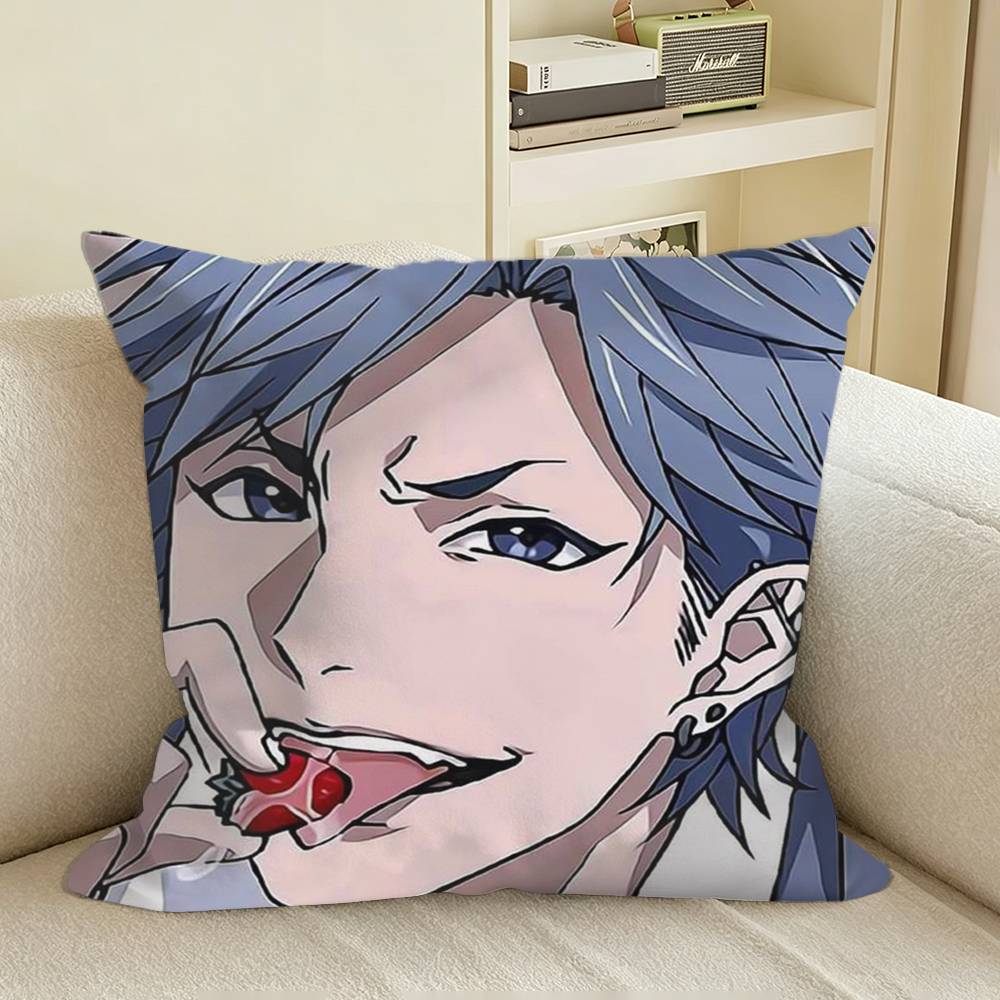YBC BLAnime Tamura Yui Square Sofa Pillow Cover Solid Color Living Room Home Decor Cushion Case