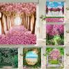 3D Schöne bunte Blumenlandschaft Druck Badezimmer Wasserdichte Duschvorhang Polyester Vorhang Heimdekoration Vorhang