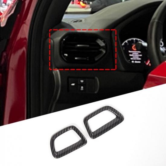 Carbon Fiber trument Panel Air Outlet Frame Cover For Honda Pilot 2015-22