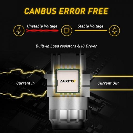 3157 LED Turn Signal Light Bulbs CANBUS 3156 Anti Hyper Flash Amber 2x US