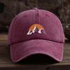 A Sun Mountain Peak Embroidered Baseball Cap a Stylish and Versatile Snapback Hat for Men Trendy for Outdoor Wear