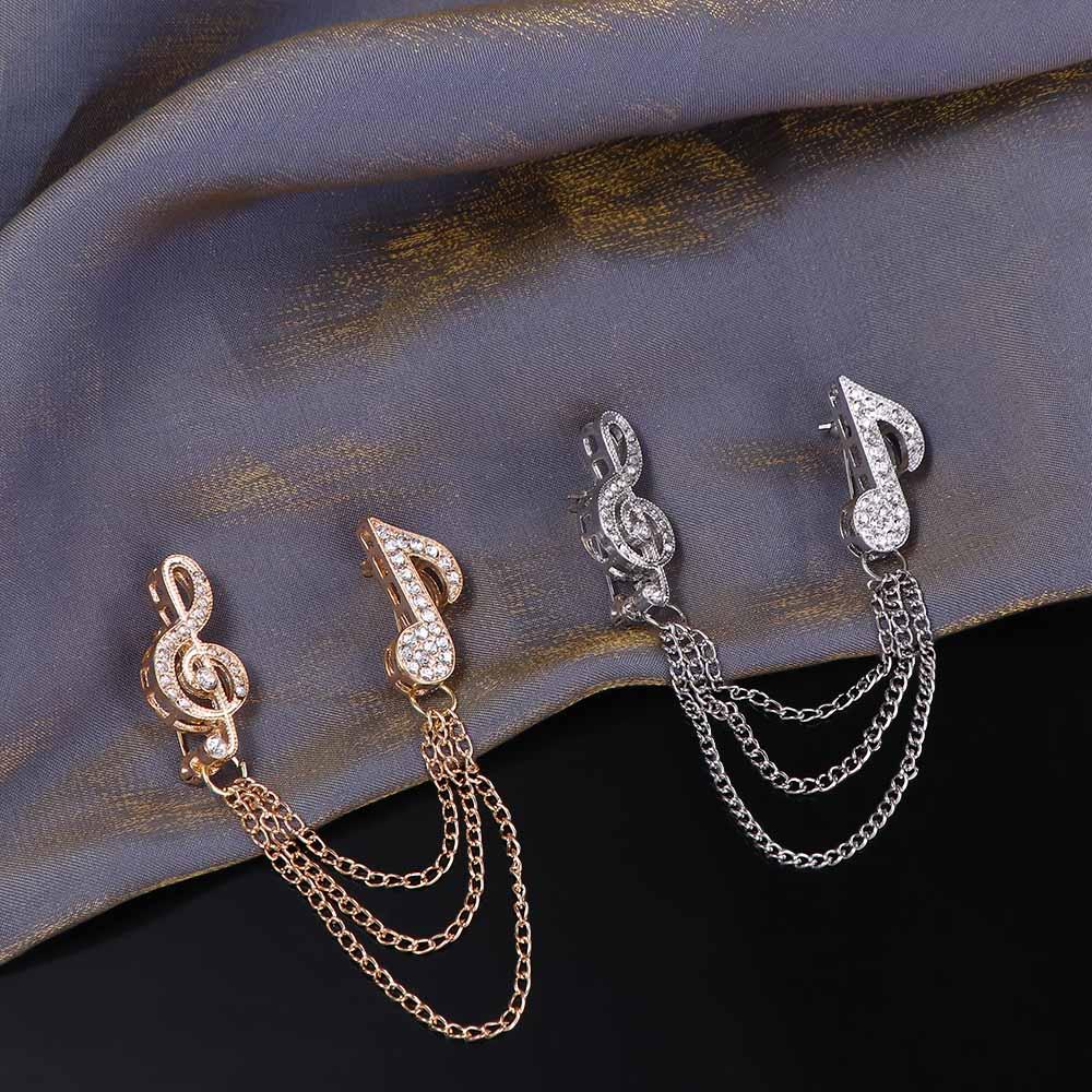 Gifts Zinc Zinc Alloy Clothes Accessories Sweater Coat Collar Pin Korean Style Badge Musical Note Brooch