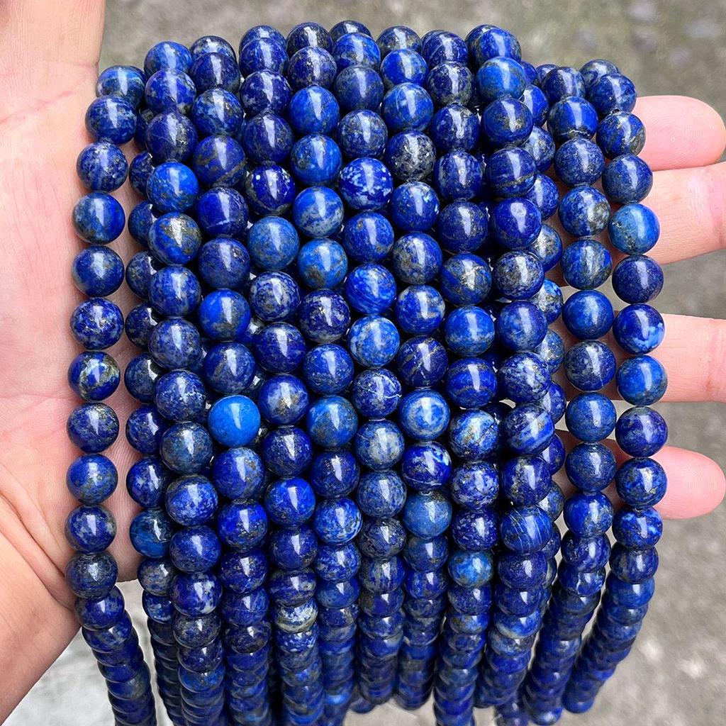 Natural Lapis Lazuli Loose Beads for DIY Jewelry, 5A Afghan Semi-finished Products