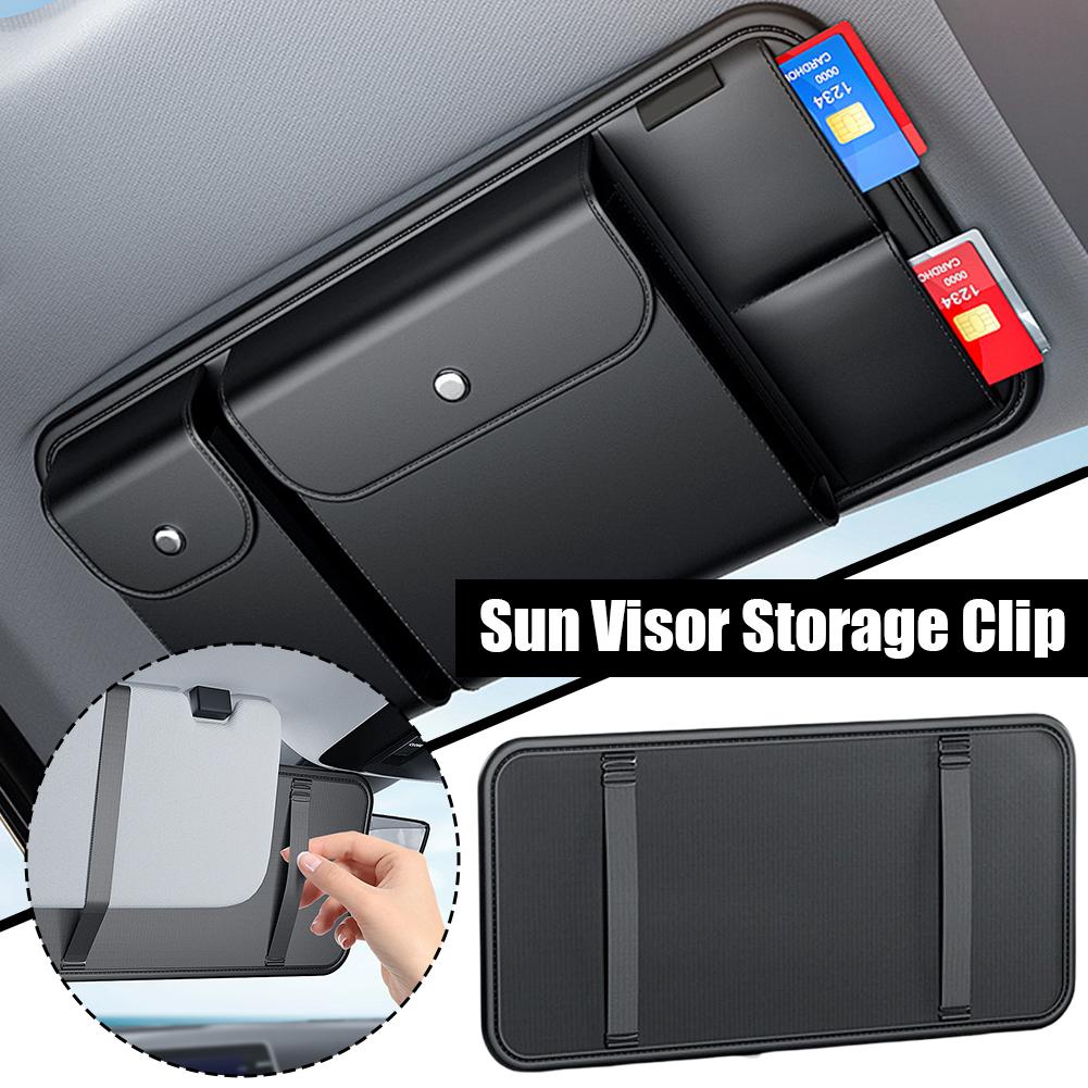 Multifunctional Sun Visor Glasses Holder Car Storage Box Document Storage For Car Sunglasses Holder Box Car Storage Tool K1D3