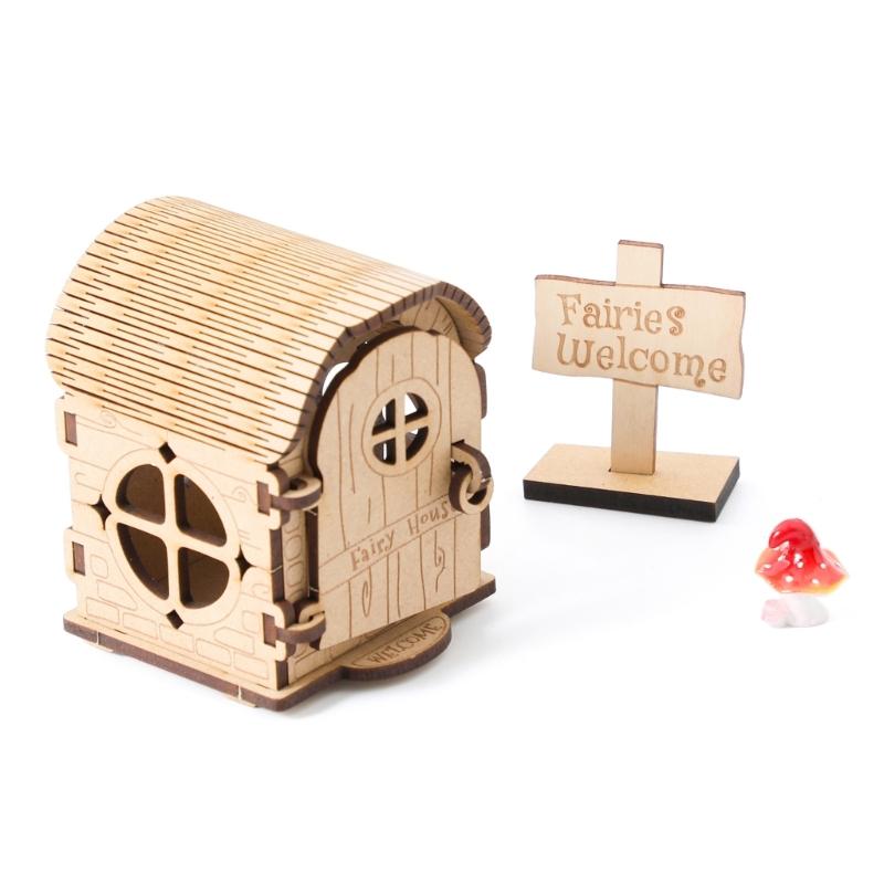 Sustainable Wooden Small House With Artistic Carvings For Imaginative Play Birthday Gift Gadget 1