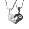Couple Necklace I Love You Valentine's Day Gift Stainless Steel Matching Letter Pendant for Lovers