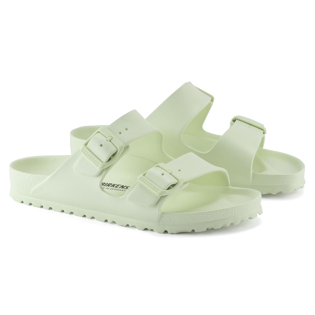 Women's Birkenstock Arizona Essentials EVA Narrow Faded Lime Clogs for Narrow Feet Foam (1024691)