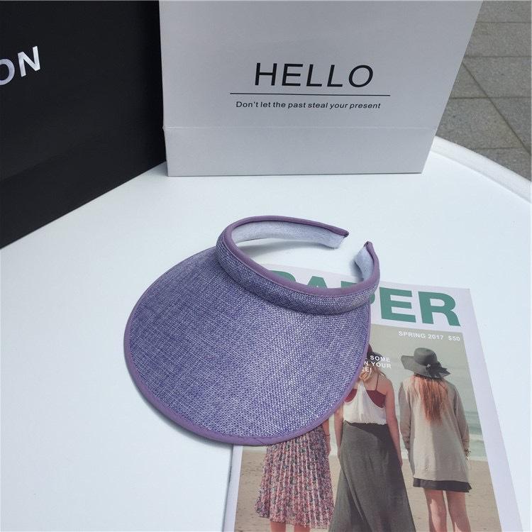 

New Summer Women s Casual Sun Visor Caps Straw Hats Adult Beach Top Hats girls baseball caps Summer Hat Outdoor Adult size (54-58cm) фіолетовий