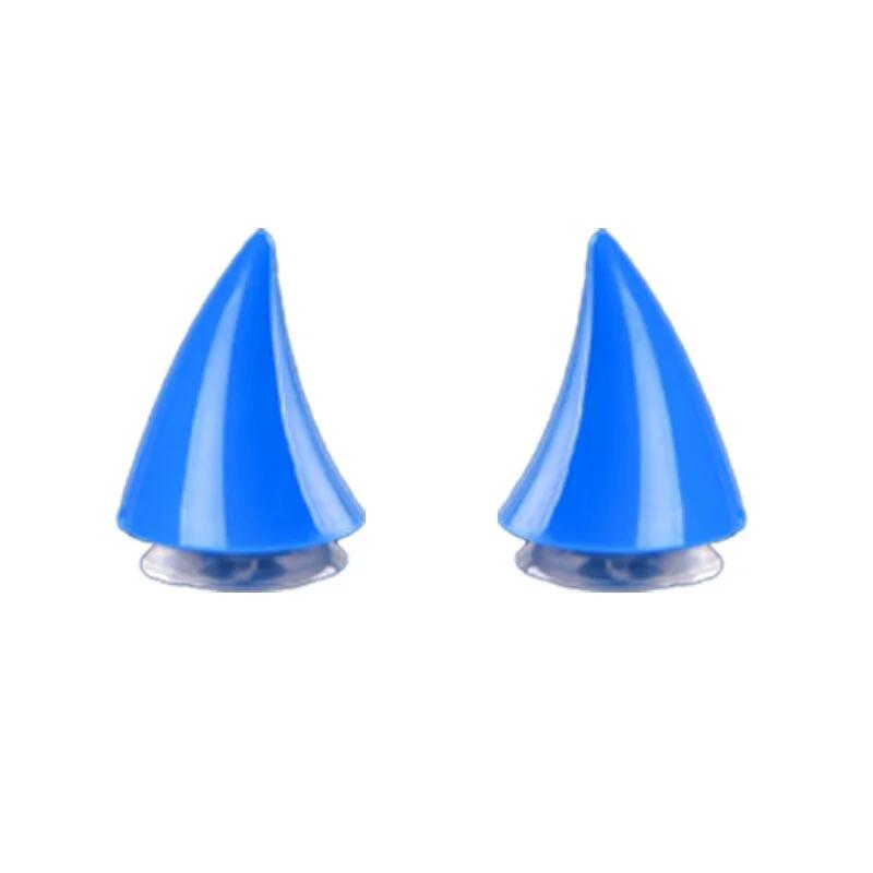 

2Pcs Car Motorcycle Helmet Devil Horn Motocross Decoration Headwear Sucker Silicone Accessories синий