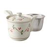 Nishikai Toki Hasami Ware Lightweight Reverse Rotating Arabesque Made In Beige Teapot, Approx. 275ml, Shape, Pattern, Japan, 74055,