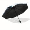 1pc Enchanted Moonlit Wolf Pattern Automatic Umbrella Is Fashionable and Good-Looking,  Suitable for Travel and Daily UseC029