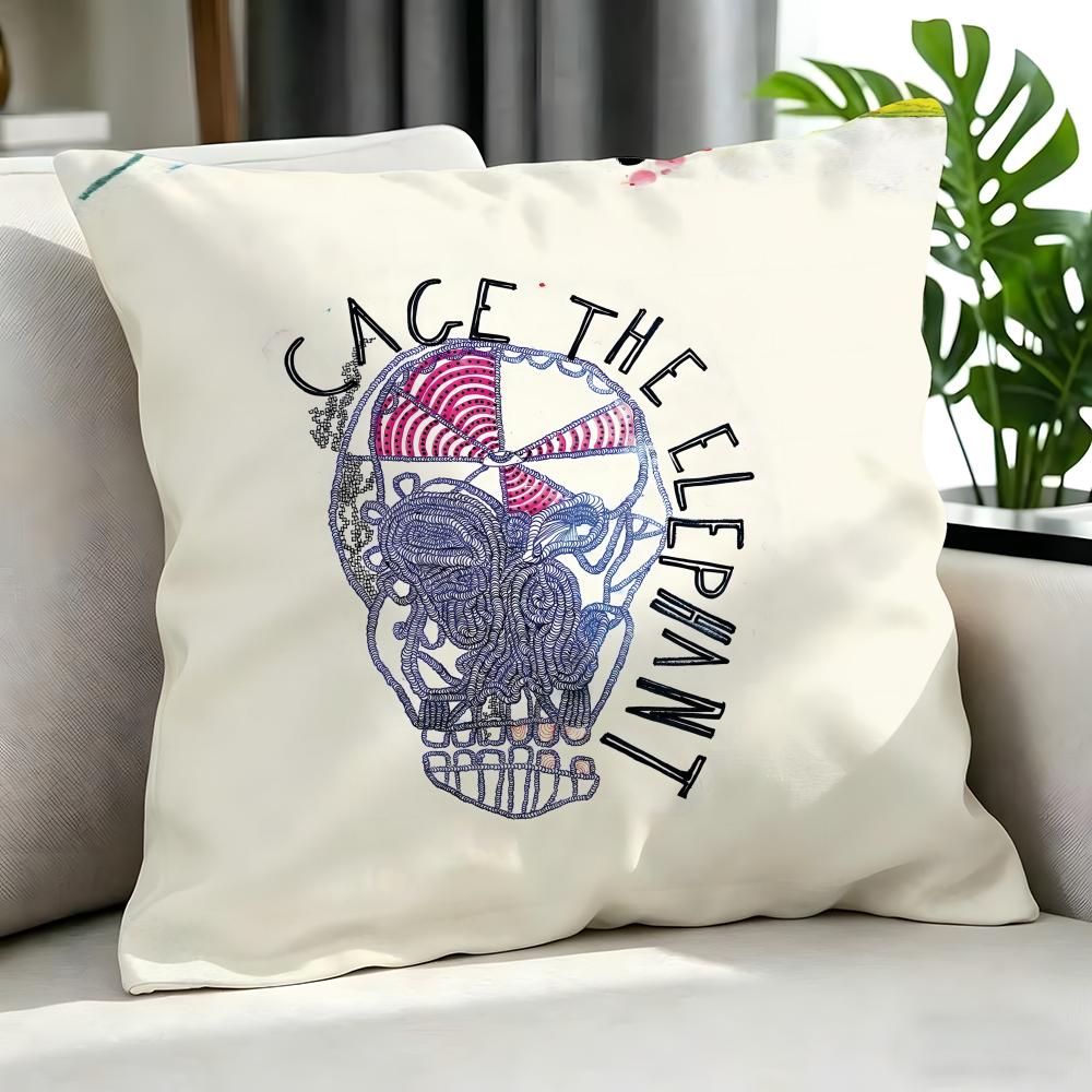 PPop Rock Band Cage The Elephanted Cushion Cover Cushion Cover Set Pcs x x x Pillowcase Decorative Sofa Home Decor