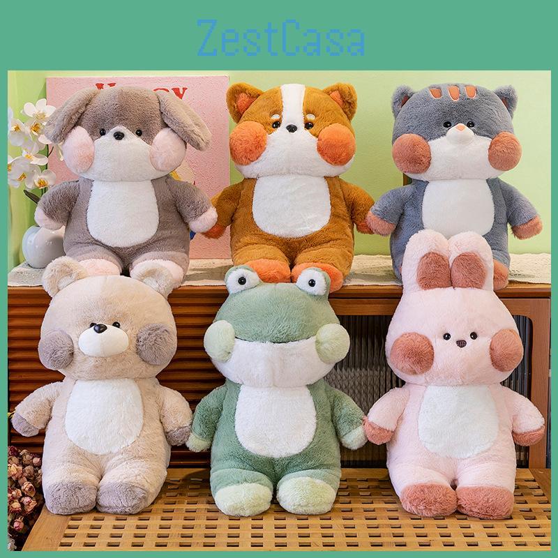 Rabbit Animal Dog Frog Cat Bear Dog Plush Toy Cartoon Stuffed Doll Decoration