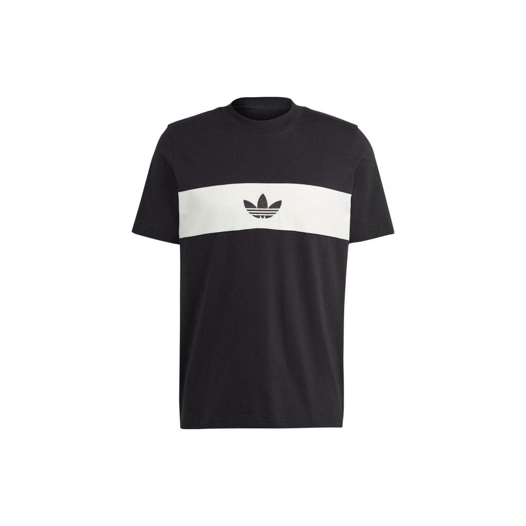 Adidas Originals Colorblock Logotrykk Rundhalset T-skjorte Herre Topper Svart HZ0703