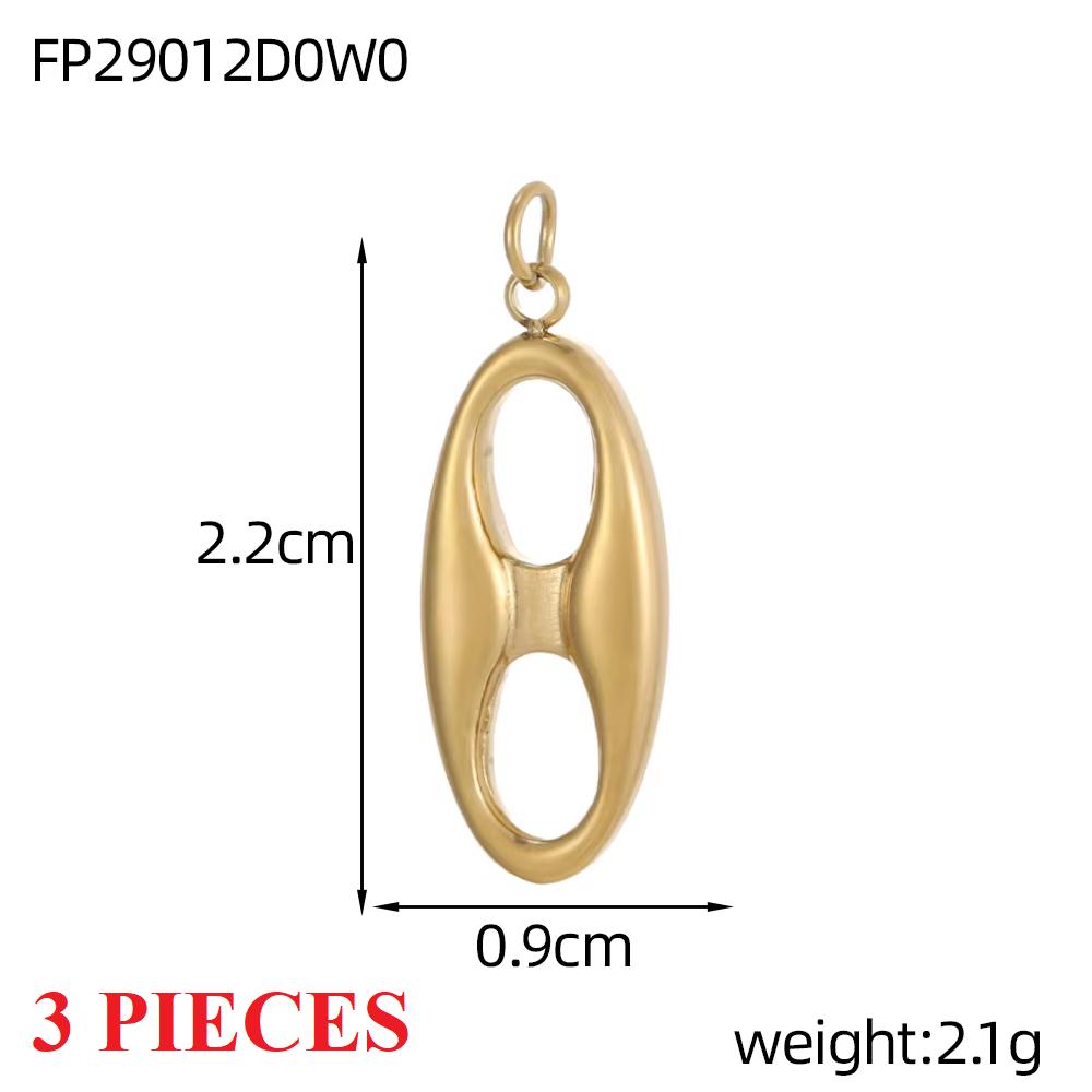 3PCS/LOT CARLIDANA Gold Plated Stainless Steel Charms, Flower Animal Heart Bow Pendants for DIY Necklace Jewelry Making