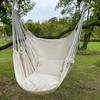 Indoor Hanging Chair Dorm Room College Student Relaxation Swing Seat With Cushions Cotton Fabric Max 200lbs