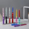 Handmade Spiral Twisted Long Stick Candle Two-Tone Gradient Macaron Paraffin Smokeless Taper Candle Minimalist European Tabletop  Decoration