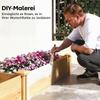 Raised Garden Bed Wood, Planting Bed with Partition, Open Bottom, Cold Frame Garden Bed, 235 x 66 x 26 cm, Natural Wood