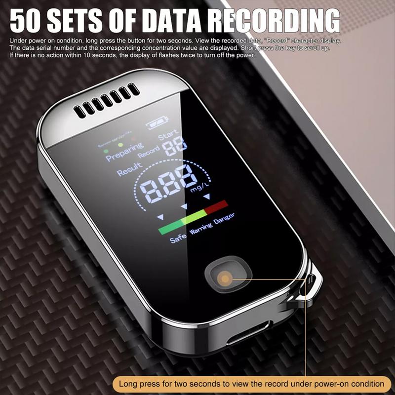 Alcohol Tester Professional Breathalyzer for Drunk Driving with Digital Display USB Rechargeable Breath Alcohol Tester Portable