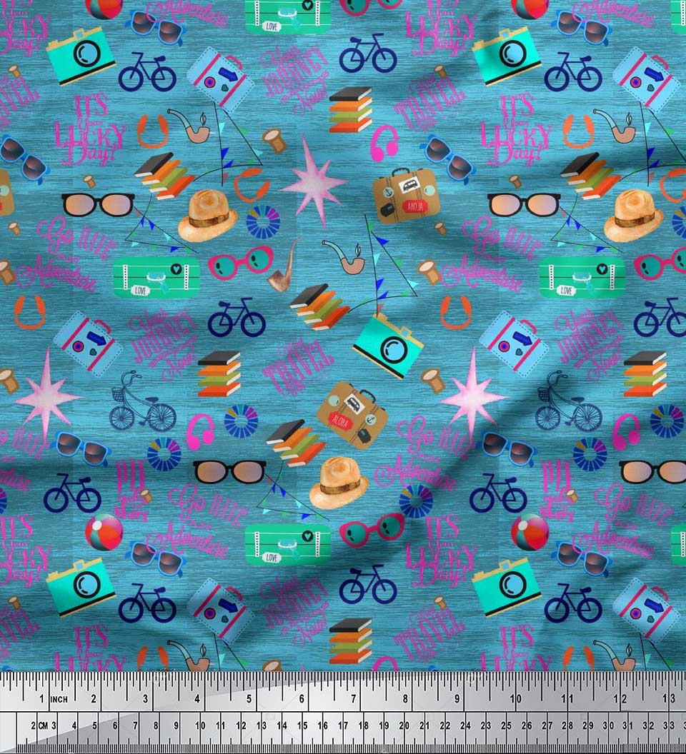 

Тканина для камери, капелюха та портфеля Soimoi Japan Crepe Satin Тканина для подорожей на метр 42 дюйма 42 Inch Wide - Poly Crepe синій