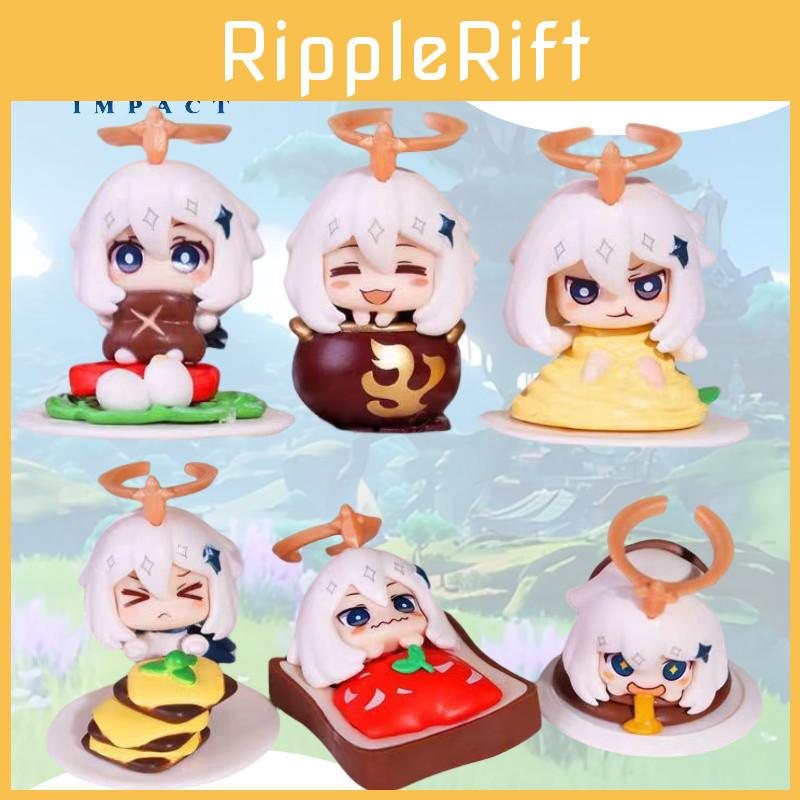 Original God Paimon Pvc Collectible Figure 4-6cm Cute Anime Character Toy