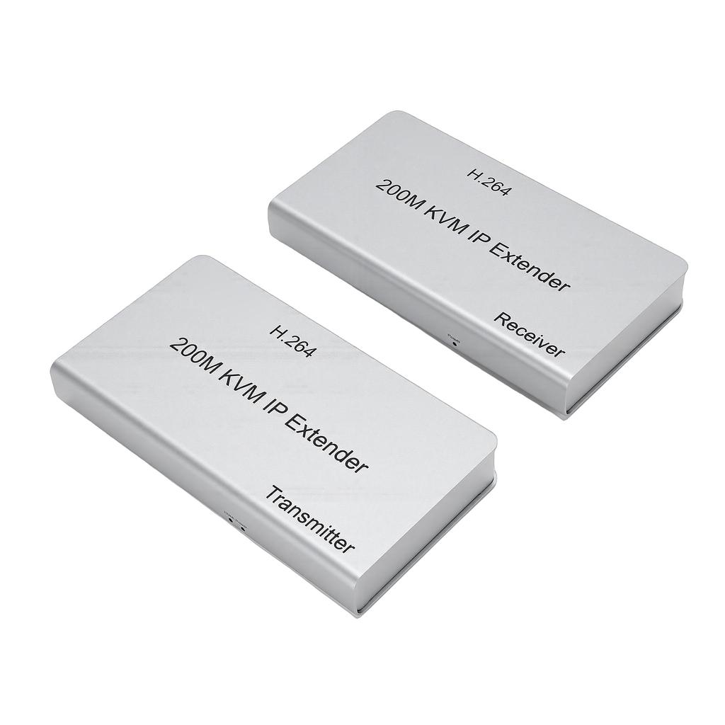 KVM HD USB Extender with Wide IR Over Cat5e Cat6 656.2ft RJ45 KVM Over IP HD Extender for PC HDTV Display US Plug