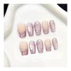 Handmade Nail Tips, Short False Nails, Japanese Style, Cute, Long, Short, Square Oval, Round, Glitter, Cute, Simple, Stylish, Can Be Used for Coming