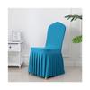 Banquet Chair Cover Thickened Elastic Pleated Skirt Dining Chair Cover Wedding Hotel Party Venue Decoration Simple and Versatile