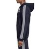 Adidas Essentials 3-Stripes Logo Print Loose Hoodie Men Hoodie Blue DU0499