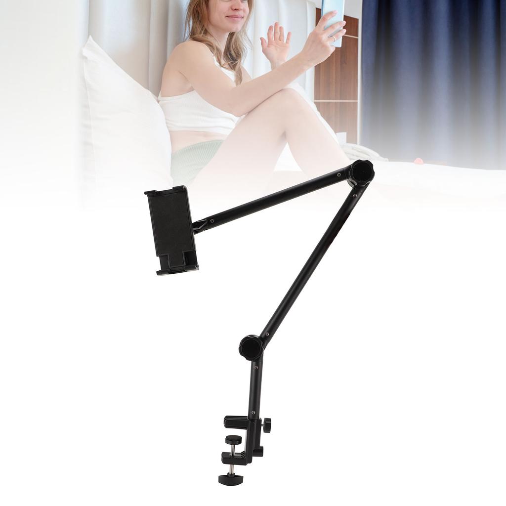 Bed Desk Phone Holder Iron Multi Angle Adjustable Foldable Anti Slip Phone Clamp Mount Stand for Liv