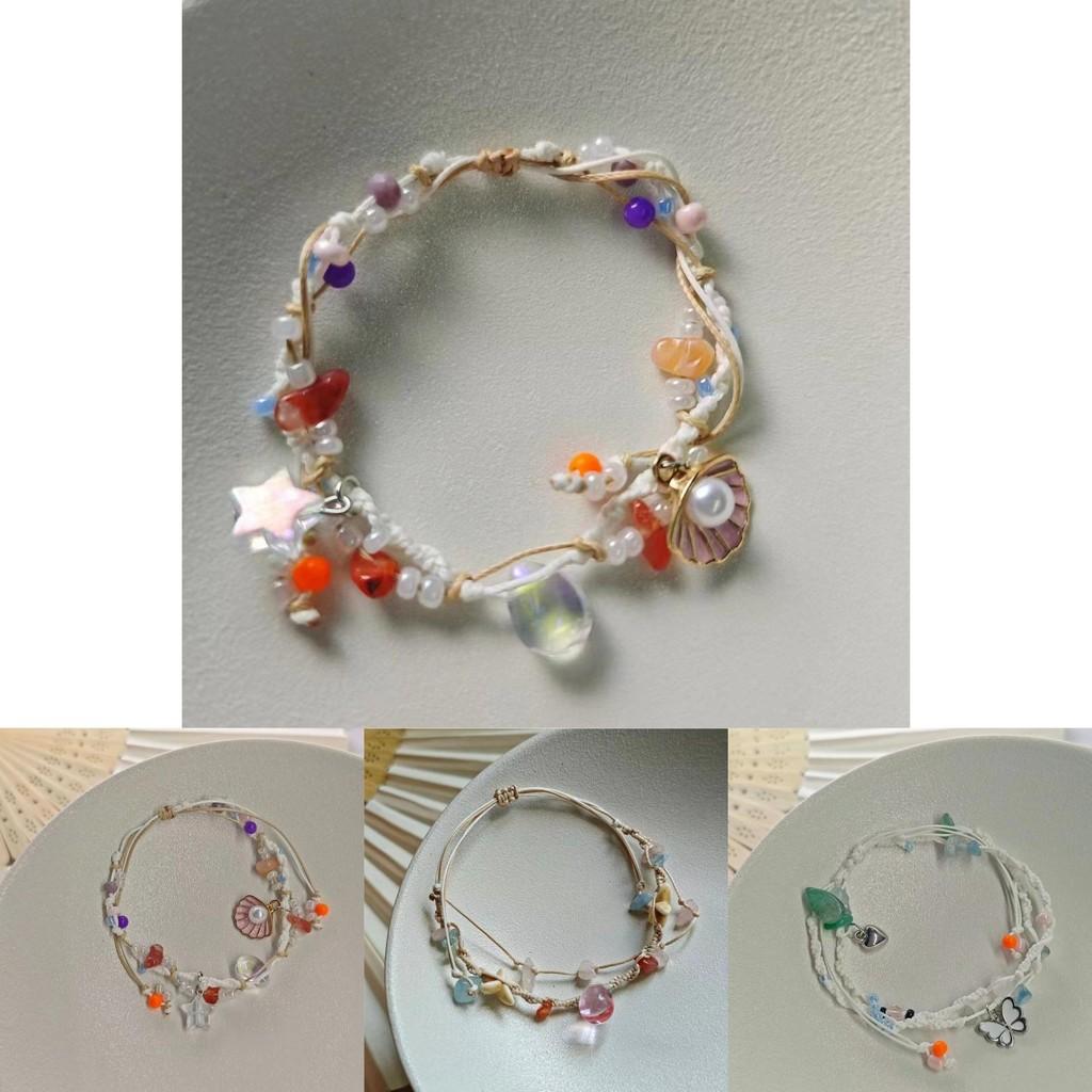 Elegant Geometric Water Droplet Shell Pearl Star Bracelet For Fashionable Girls